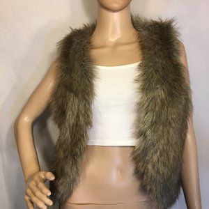 Women's Tan Faux Fur Lined Vest by Aeropostale, Sz S/P